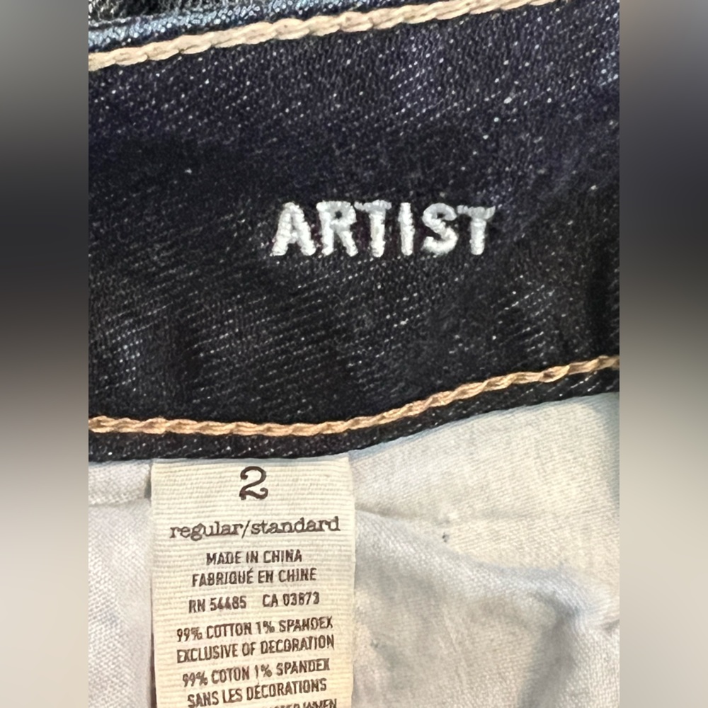 American Eagle dark wash Artist crop stretch jeans - Picture 6 of 8